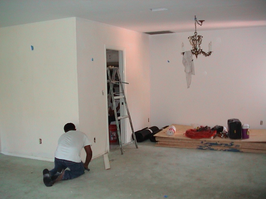 An apartment interior mid-renovation